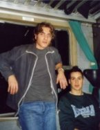 Io e sergio in treno sfiniti dopo un week end a bologna